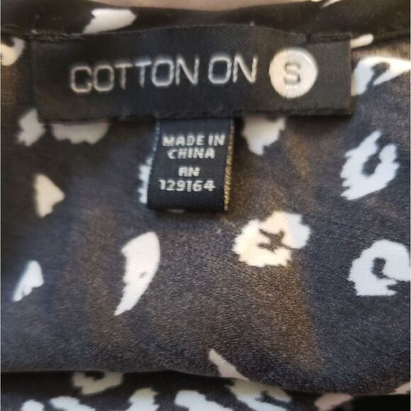 Cotton On Black Leopard Print Dress - Picture 3 of 3